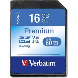 Verbatim SD Premium UHS-I U1 - SDHC 16GB (43962) Verbatim SD Premium UHS-I U1 - SDHC 16GB (43962)
