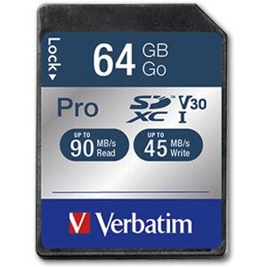 Verbatim Pro SD UHS-I U3 - SDXC 64GB UHS-I U3 (47022) Verbatim Pro SD UHS-I U3 - SDXC 64GB UHS-I U3 (47022)
