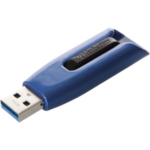 Verbatim V3 Max 64GB USB 3.0 Stick - Blauw Verbatim V3 Max 64GB USB 3.0 Stick - Blauw