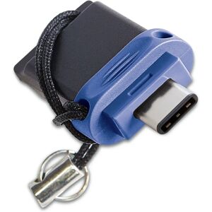 Verbatim Dual USB 64GB - Typ-C / USB-A - Svart, Blå, Silver Verbatim Dual USB 64GB - Typ-C / USB-A - Svart, Blå, Silver