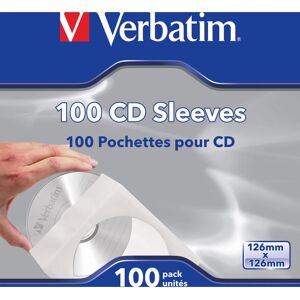 Verbatim 49976 White Transparent CD Sleeves - Optical Disc Storage Verbatim 49976 White Transparent CD Sleeves - Optical Disc Storage
