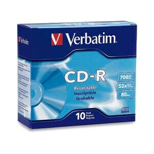 Verbatim 700MB 80MIN 52X CD-R - 10pk Slim Case Verbatim 700MB 80MIN 52X CD-R - 10pk Slim Case