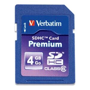 Verbatim 4GB Premium SDHC Memory Card - Memory Card Verbatim 4GB Premium SDHC Memory Card - Memory Card