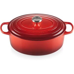 Le Creuset Cerise Oval Cast Iron Casserole - 31cm Le Creuset Cerise Oval Cast Iron Casserole - 31cm