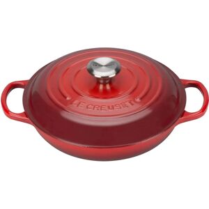 Le Creuset Signature Cerise Cast Iron 26cm Shallow Casserole - Cookware Le Creuset Signature Cerise Cast Iron 26cm Shallow Casserole - Cookware
