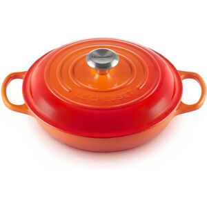 Le Creuset Flame Enameled Cast Iron Shallow Casserole - Cookware Le Creuset Flame Enameled Cast Iron Shallow Casserole - Cookware