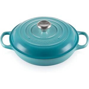 Le Creuset Teal Cast Iron 26cm Shallow Casserole - Cookware Le Creuset Teal Cast Iron 26cm Shallow Casserole - Cookware