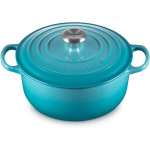 Le Creuset Signature Teal Cast Iron 20cm Round Casserole - Cookware Le Creuset Signature Teal Cast Iron 20cm Round Casserole - Cookware