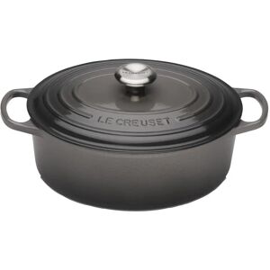 Le Creuset Signature Cast Iron 27cm Oval Casserole - Flint Le Creuset Signature Cast Iron 27cm Oval Casserole - Flint