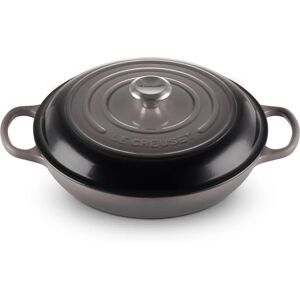 Le Creuset Signature Flint Cast Iron 30cm Shallow Casserole - Kitchen Essential Le Creuset Signature Flint Cast Iron 30cm Shallow Casserole - Kitchen Essential