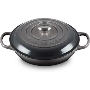 Le Creuset Flint Cast Iron 26cm Shallow Casserole - Kitchen Essential Le Creuset Flint Cast Iron 26cm Shallow Casserole - Kitchen Essential