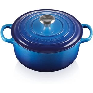 Le Creuset Signature Cast Iron 22cm Round Casserole - Azure Le Creuset Signature Cast Iron 22cm Round Casserole - Azure