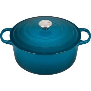 Le Creuset Signature Deep Teal Cast Iron 28cm Round Casserole - Cast Iron Round Casserole Le Creuset Signature Deep Teal Cast Iron 28cm Round Casserole - Cast Iron Round Casserole