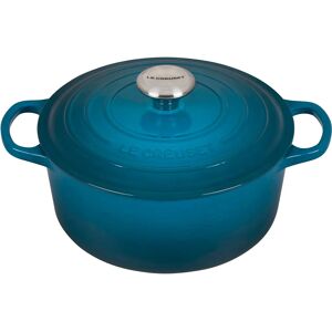 Le Creuset Signature Deep Teal Cast Iron 24cm Round Casserole - Cookware Le Creuset Signature Deep Teal Cast Iron 24cm Round Casserole - Cookware