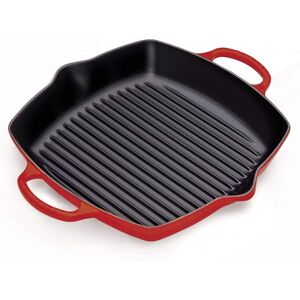 Le Creuset Signature Cast Iron 30cm Deep Square Grill - Cerise Le Creuset Signature Cast Iron 30cm Deep Square Grill - Cerise