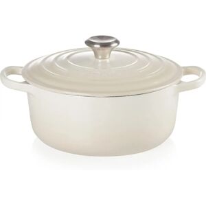 Le Creuset Signature Meringue Cast Iron 20cm Round Casserole - Kitchen Essentials Le Creuset Signature Meringue Cast Iron 20cm Round Casserole - Kitchen Essentials