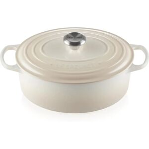Le Creuset Signature Cast Iron 29cm Oval Casserole - Meringue Le Creuset Signature Cast Iron 29cm Oval Casserole - Meringue