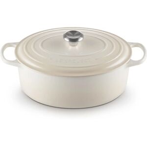 Le Creuset Cream Oval 6.3L Enamel Cast Iron Saucepan Le Creuset Cream Oval 6.3L Enamel Cast Iron Saucepan