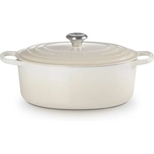Le Creuset Cream Oval 6.3L Enamel Cast Iron Saucepan Le Creuset Cream Oval 6.3L Enamel Cast Iron Saucepan