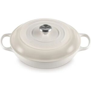 Le Creuset Meringue Cast Iron 30cm Shallow Casserole - Cast Iron Casserole Le Creuset Meringue Cast Iron 30cm Shallow Casserole - Cast Iron Casserole