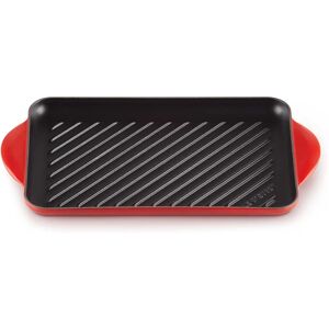 Le Creuset Cast Iron 32cm Rectangular Grill - Red Le Creuset Cast Iron 32cm Rectangular Grill - Red