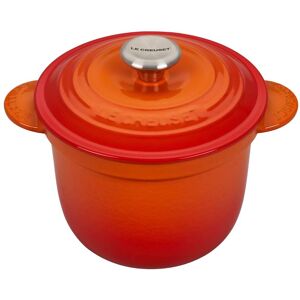 Le Creuset Orange Enameled Cast Iron Cocotte - 18cm - Versatile Cooking Tool Le Creuset Orange Enameled Cast Iron Cocotte - 18cm - Versatile Cooking Tool