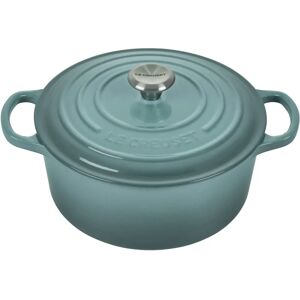 Le Creuset Signature Sea Salt Cast Iron 22cm Round Casserole - versatile, durable, handcrafted Le Creuset Signature Sea Salt Cast Iron 22cm Round Casserole - versatile, durable, handcrafted