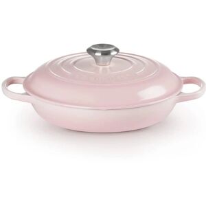 Le Creuset Signature Shell Pink 26cm Shallow Cast Iron Casserole - Kitchen Essential Le Creuset Signature Shell Pink 26cm Shallow Cast Iron Casserole - Kitchen Essential