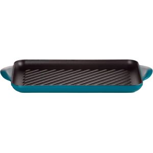 Le Creuset Grill Rectangulaire 32 cm - Bleu canard profond - Publicité Le Creuset Grill Rectangulaire 32 cm - Bleu canard profond - Publicité