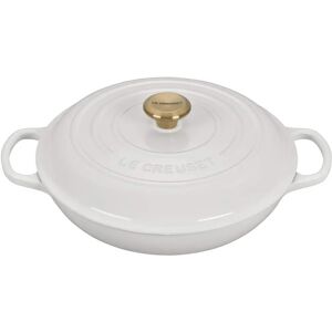 Le Creuset Signature Gusseisen 30cm Flacher Runder Bräter - Weiß Le Creuset Signature Gusseisen 30cm Flacher Runder Bräter - Weiß
