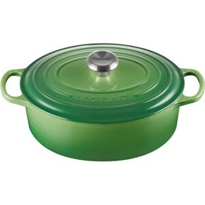 Le Creuset Signature Cast Iron 27cm Oval Casserole - Bamboo Green Le Creuset Signature Cast Iron 27cm Oval Casserole - Bamboo Green