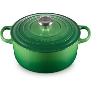 Le Creuset Signature Cast Iron 24cm Round Casserole - Bamboo Green Le Creuset Signature Cast Iron 24cm Round Casserole - Bamboo Green