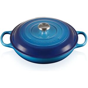 Le Creuset Azure Cast Iron 26cm Shallow Casserole - Blue Le Creuset Azure Cast Iron 26cm Shallow Casserole - Blue