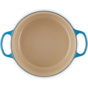 Le Creuset Azure Cast Iron 24cm Round Casserole - Roasting Pan & Casserole Le Creuset Azure Cast Iron 24cm Round Casserole - Roasting Pan & Casserole