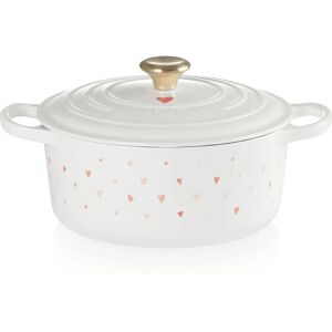 Le Creuset Panela de Ferro Fundido Branca com Corações - Le Creuset Le Creuset Panela de Ferro Fundido Branca com Corações - Le Creuset