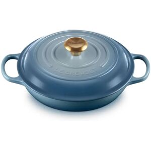 Le Creuset Signature Cast Iron 26cm Shallow Round Casserole - Chambray Le Creuset Signature Cast Iron 26cm Shallow Round Casserole - Chambray