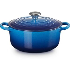 Le Creuset Azure Blau Gusseisen 20cm Runde Auflaufform - Bräter Le Creuset Azure Blau Gusseisen 20cm Runde Auflaufform - Bräter