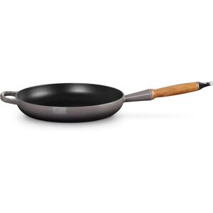 Le Creuset Cast Iron Signature Frying Pan - 28cm, Grau, with Wooden Handle Le Creuset Cast Iron Signature Frying Pan - 28cm, Grau, with Wooden Handle