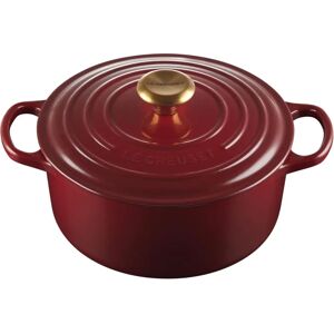 Le Creuset Signature Cast Iron 24cm Round Casserole - Garnet Le Creuset Signature Cast Iron 24cm Round Casserole - Garnet