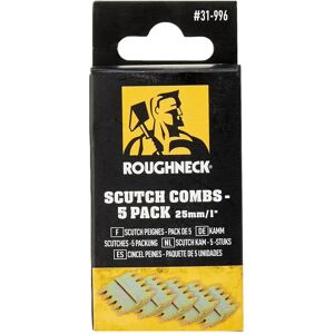 Roughneck Modèle 31996 Peignes à scutch en acier au carbone zincé - 25mm - Pack de 5 - Publicité Roughneck Modèle 31996 Peignes à scutch en acier au carbone zincé - 25mm - Pack de 5 - Publicité