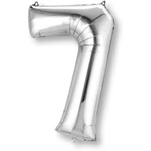 Amscan 2798701 Silver Number 7 Foil Balloon - Party Decoration Amscan 2798701 Silver Number 7 Foil Balloon - Party Decoration