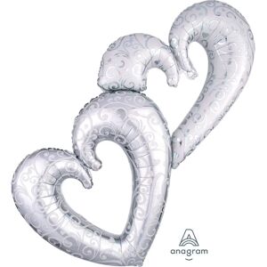 Amscan Modello - Palloncino in Foil con Cuore Argento - Decorazione Festa Amscan Modello - Palloncino in Foil con Cuore Argento - Decorazione Festa