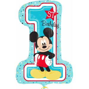 Jadeo Fóliový balónek číslo 1 Mickey - Party dekorace Jadeo Fóliový balónek číslo 1 Mickey - Party dekorace