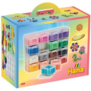 Hama Perler Sett - Flerfarget - 16.000 Perler - Oppbevaringsboks Hama Perler Sett - Flerfarget - 16.000 Perler - Oppbevaringsboks