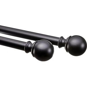 Amazon Basics Adjustable Curtain Rod - Heavy Duty, Black Amazon Basics Adjustable Curtain Rod - Heavy Duty, Black