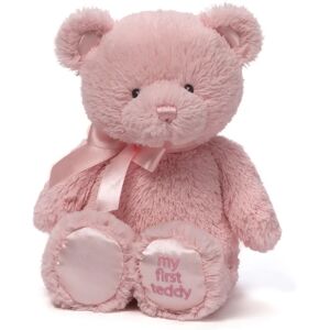 Gund My First Teddy 25cm Pink Plush Baby Safe Embroidered Gund My First Teddy 25cm Pink Plush Baby Safe Embroidered
