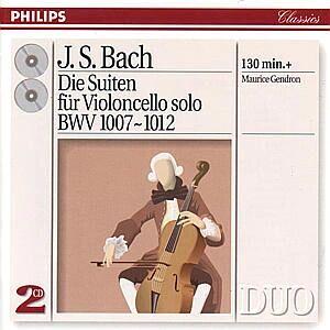 Philips Bach: 6 Suites pour violoncelle - Album classique - Publicité Philips Bach: 6 Suites pour violoncelle - Album classique - Publicité