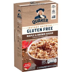 Flocons d'avoine instantanés sans gluten à l'érable et sucre brun de Quaker - 48 pièces - Publicité Flocons d'avoine instantanés sans gluten à l'érable et sucre brun de Quaker - 48 pièces - Publicité