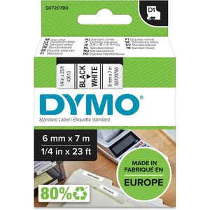Dymo D1 Black on White Label Tape - 6mm - Label Tape Dymo D1 Black on White Label Tape - 6mm - Label Tape