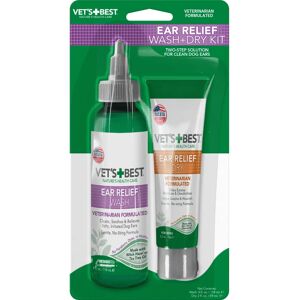 VETS BEST Ear Relief Kit - Dog Ear Care, 118ml x 2 VETS BEST Ear Relief Kit - Dog Ear Care, 118ml x 2